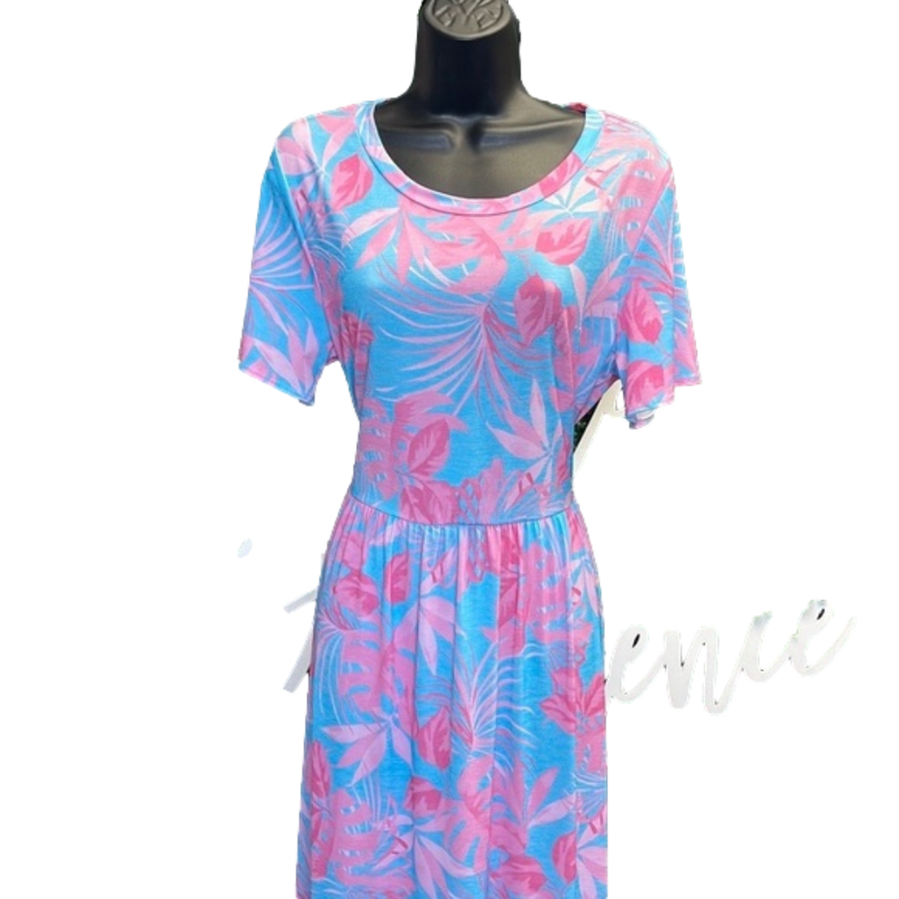 Pink and Blue Sundress NEW